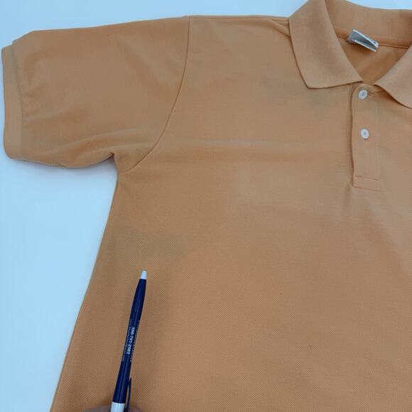 Lacoste Men's OrangeShort Sleeve Polo Shirt Crocodile Logo Size 6 XL *STAINS* - Picture 6 of 9